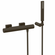 Термостат для душа Tres Project-Tres двухвентильный с ручным душем бронзовый черный 21116409KMB