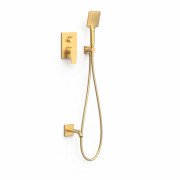 Душевая система скрытого монтажа Tres Project-Tres с изливом и однорычажным смесителем золото матовый 21128070OM