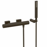 Термостат для душу Tres Project-Tres двовентильний із ручним душем бронзовий чорний 21116409KMB