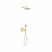 Душевая система скрытого монтажа Tres Study Exclusive с однорычажным смесителем золото матовый 26228040OM