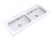 Раковина для ванної кімнати Miraggio Della 1100-2 подвійна Mirasoft Technology білий матовий 0001075