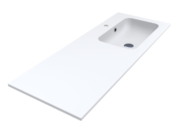 Раковина для ванної кімнати Miraggio Della 1200 R Mirasoft Technology білий матовий 0001077