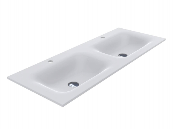 Раковина для ванной Miraggio Jessel 1200-2 двойная Mirasoft Technology белый матовый 0001094