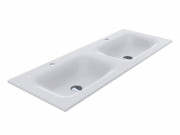 Раковина для ванной Miraggio Jessel 1200-2 двойная Mirasoft Technology белый матовый 0001094