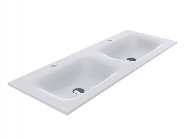 Раковина для ванної кімнати Miraggio Jessel 1200-2 подвійна Mirasoft Technology білий матовий 0001094