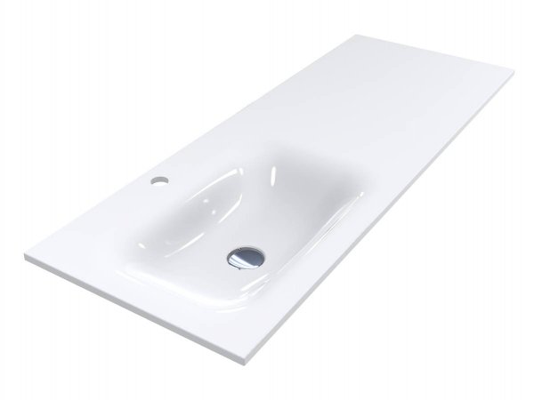 Раковина для ванной Miraggio Jessel 1200 L Mirasoft Technology белый матовый 0001588