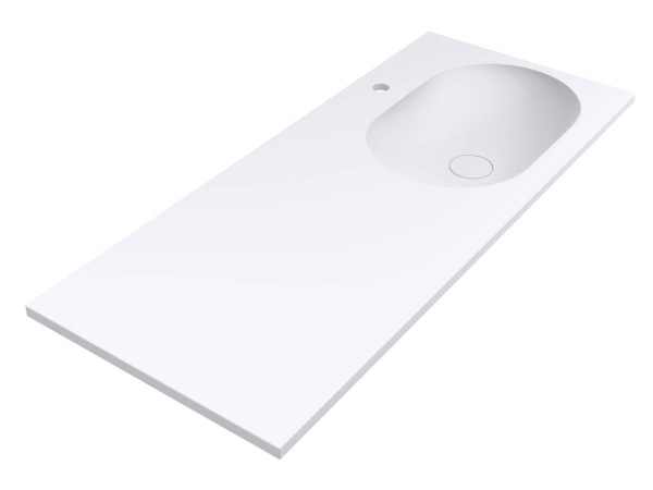 Раковина для ванной Miraggio Ney York R 120х50 см Mirasoft Technology белый матовый 0001109