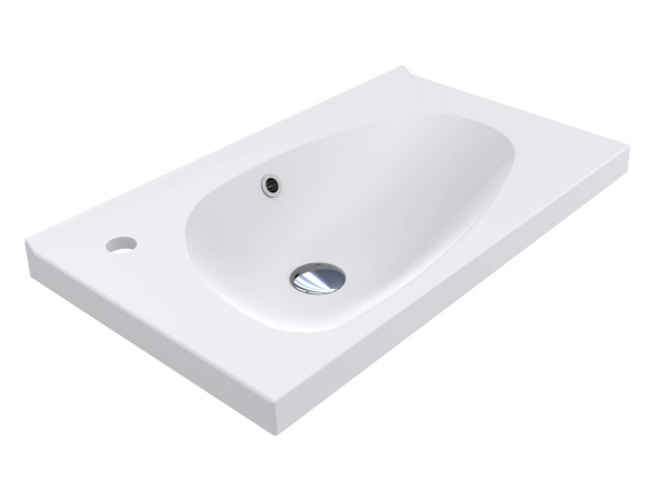 Раковина для ванной Miraggio Titania 69,5х39,6 см Mirasoft Technology белый матовый 0001121