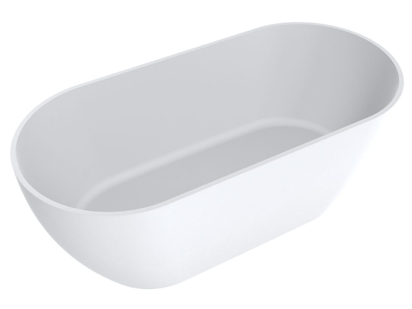 Ванна из искусственного камня Miraggio Greenland 168х80,5 см Mirasoft Technology белый матовый 0001029