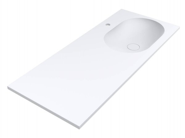 Раковина для ванної Miraggio Ney York R 120х50 см Mirasoft Technology білий матовий 0001109