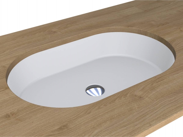 Раковина для ванной Miraggio Rome 55х35,1 см под столешницу Mirasoft Technology белый матовый 0001113