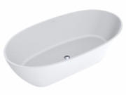 Ванна из искусственного камня Miraggio Estella 167х83 см Mirasoft Technology белый матовый 0001032