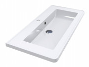 Раковина для ванної Miraggio Tres 90х43 см Miramarble білий глянсовий 0001542