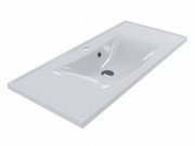 Раковина для ванної Miraggio Rostriks Uno 100х45 см Miramarble білий глянцевий 0001541