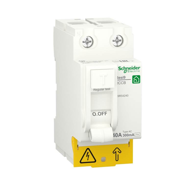 Дифференциальный выключатель нагрузки Schneider Electric Resi9 40А 300мA 2P тип АС R9R54240