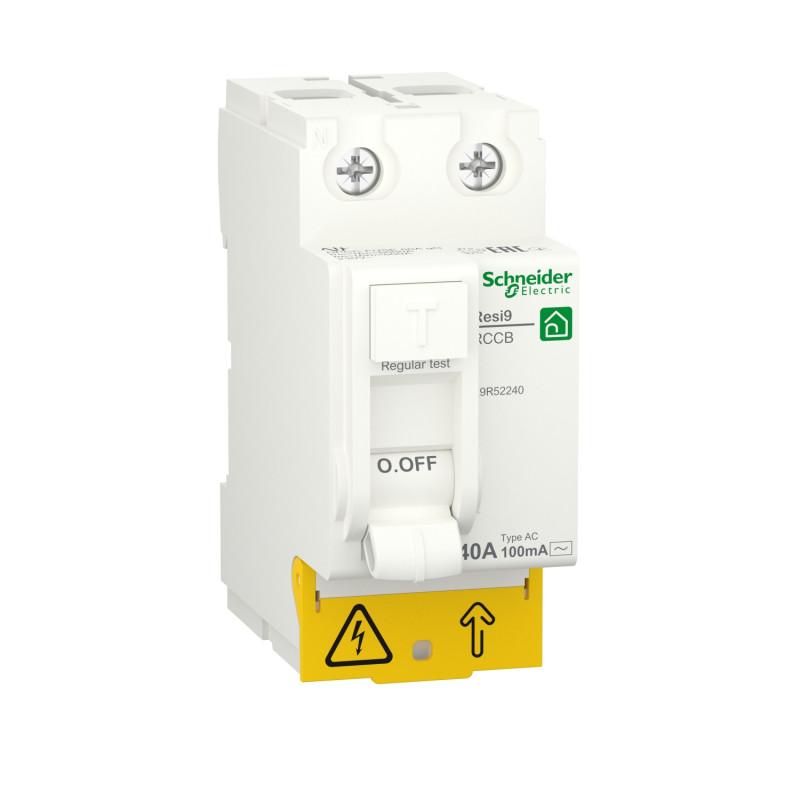 Дифференциальный выключатель нагрузки Schneider Electric Resi9 40А 100мA 2P тип АС R9R52240