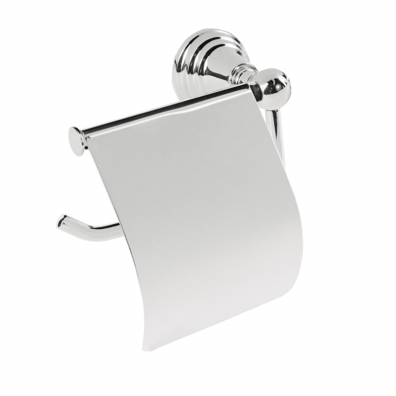 Тримач для туалетного паперу Tres Clasic з кришкою хром 12423605