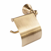 Держатель для туалетной бумаги Tres Clasic с крышкой состаренная латунь 12423605LV