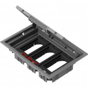 Напольный лючок для розеток Schneider Electric OptiLine 45 276х199 мм 6 модулей 45х45 Altira серый ISM50636