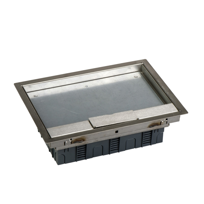 Напольный лючок для розеток Schneider Electric OptiLine 45 276х199 мм 6 модулей 45х45 Altira серый ISM51636