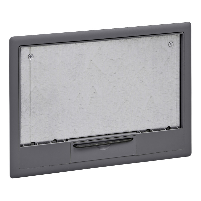 Напольный лючок для розеток Schneider Electric OptiLine 45 276х199 мм 8 модулей 45х45 Altira серый ISM50638