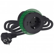 Блок розеток Schneider Electric Unica New (2К+З)+USB тип А  антрацит INS44005