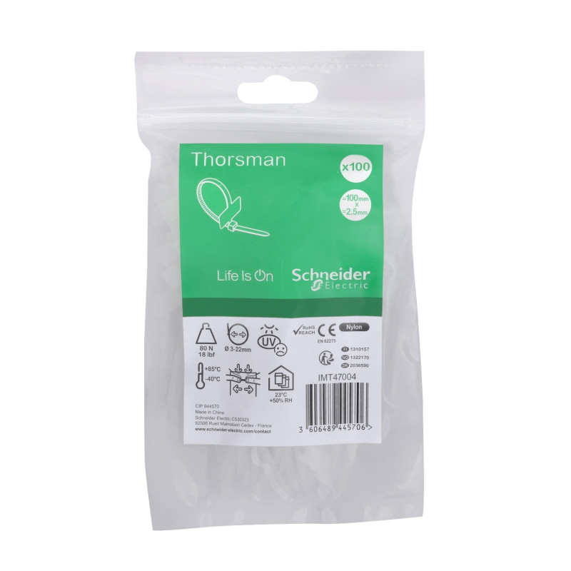 Кабельная стяжка для маркировки Schneider Electric Thorsman 100х2,5 IMT47004