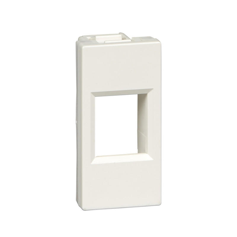 Лицьова плата для кабель-каналу Schneider Electric W45 1 модуль 1xKeystone білий RIN-145-BE