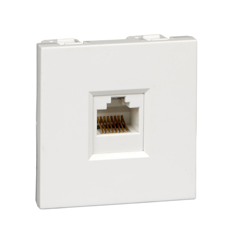 Розетка компьютерная для кабель-канала Schneider Electric W45 RJ45 категория 5e белый RIN-144K5E-BE