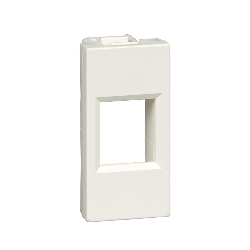 Лицьова плата для кабель-каналу Schneider Electric W45 1 модуль 1xKeystone білий RIN-145-BE