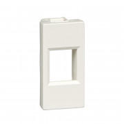 Лицьова плата для кабель-каналу Schneider Electric W45 1 модуль 1xKeystone білий RIN-145-BE