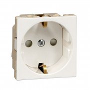 Розетка для кабель-канала Schneider Electric W45 с заземлением и шторками белый RN16-113-BE