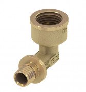 Кутник сполучний Tece TECEflex 90° з внутрішнім різьбленням 16хRp 1/2 латунь 708016