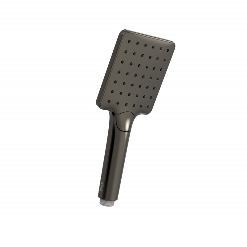 Душевая лейка Tres Eco-Drop с гидромассажем ручная металлический черный 29963113KM