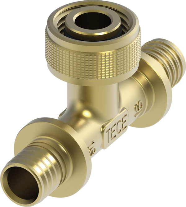 Быстросъемное соединение Tece TECEflex тройник 16хRp1/2х16 кремнистая бронза 708633