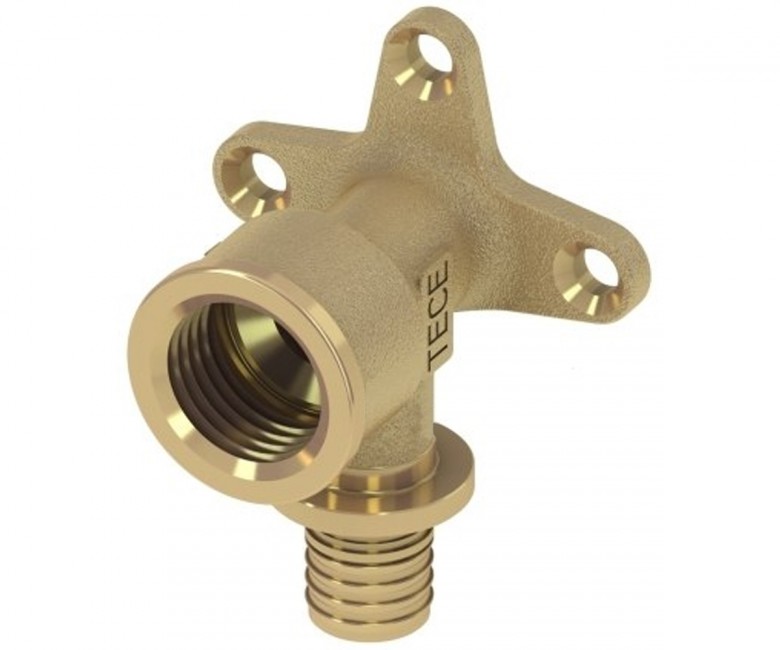 Уголок Tece TECEflex с настенным креплением 20хRp1/2 латунь 708520
