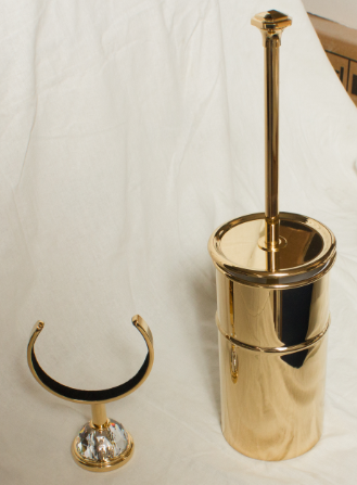 Йоршик для унітазу THG Najem настінний золото G17 H44 04720C