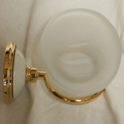 Мыльница для ванной THG Savannah настенная матовое стекло/золото/белый G52 D03 00500