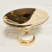 Мыльница для ванной THG Savannah настольная золото/белый G52 D03 00544GM