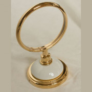 Склянка настінна для зубних щіток THG Savannah матове скло/золото/білий G52 D03 00536