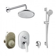 Душова система Hansgrohe з одноважільним змішувачем Novus і верхнім душем хром 7102021