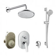 Душова система Hansgrohe з одноважільним змішувачем Novus і верхнім душем хром 7102021