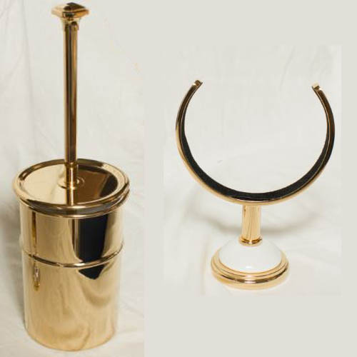 Йоршик для унітазу THG Savannah настінний золото/білий G52 D03 04720C