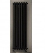 Радіатор опалення Instal Projekt Tubus 2 трубчастий 39,4х180 см 8 секцій чорний матовий TUB2-180/8-D50-C31