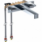 Смеситель для раковины Geberit One настенный встраиваемый двухвентильный хром 116.461.21.1