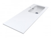 Раковина для ванной Miraggio Della 1200 R литой мрамор Miramarble белый 0000912