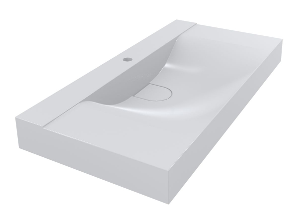 Раковина для ванной Miraggio Fly 1000 литой мрамор Miramarble белый 0000733