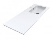 Раковина для ванной Miraggio Della 1200 R литой мрамор Miramarble белый 0000912