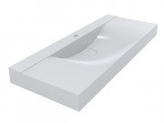 Раковина для ванной Miraggio Fly 1200 литой мрамор Miramarble белый 0000669