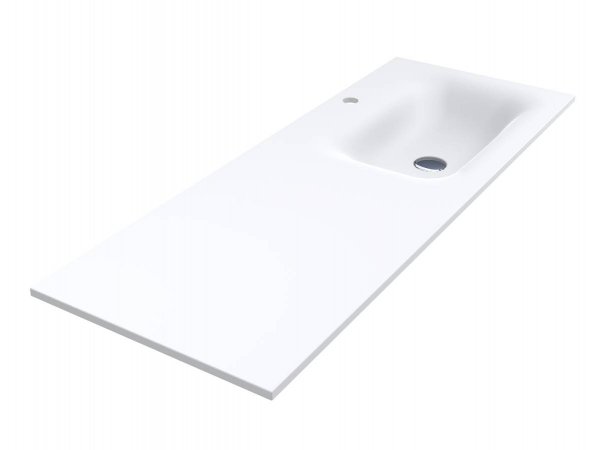 Раковина для ванної Miraggio Jessel 1200 R литий мармур Miramarble білий 0001056